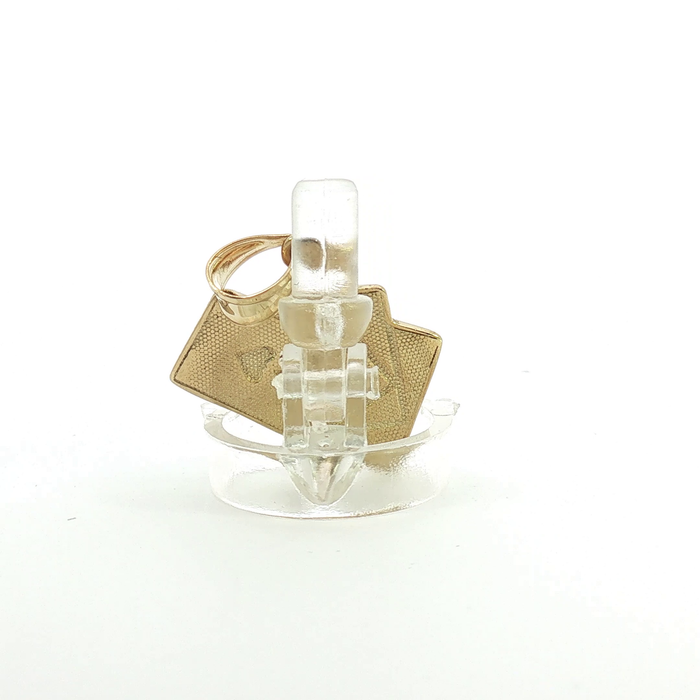 10K Yellow Gold Four Aces Playing Cards Pendant