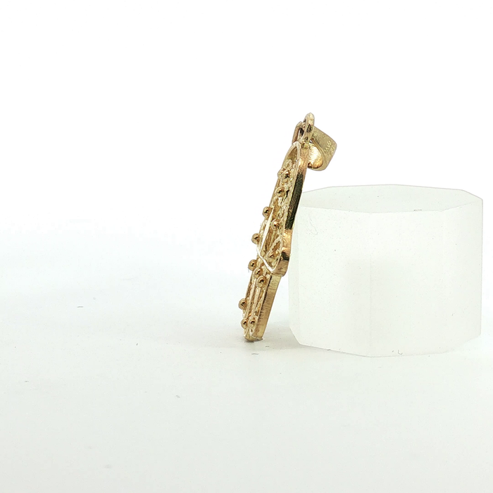 10K Yellow Gold Hamsa Hand Pendant