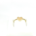 10K Yellow Gold Heart Ring with Twisted Band