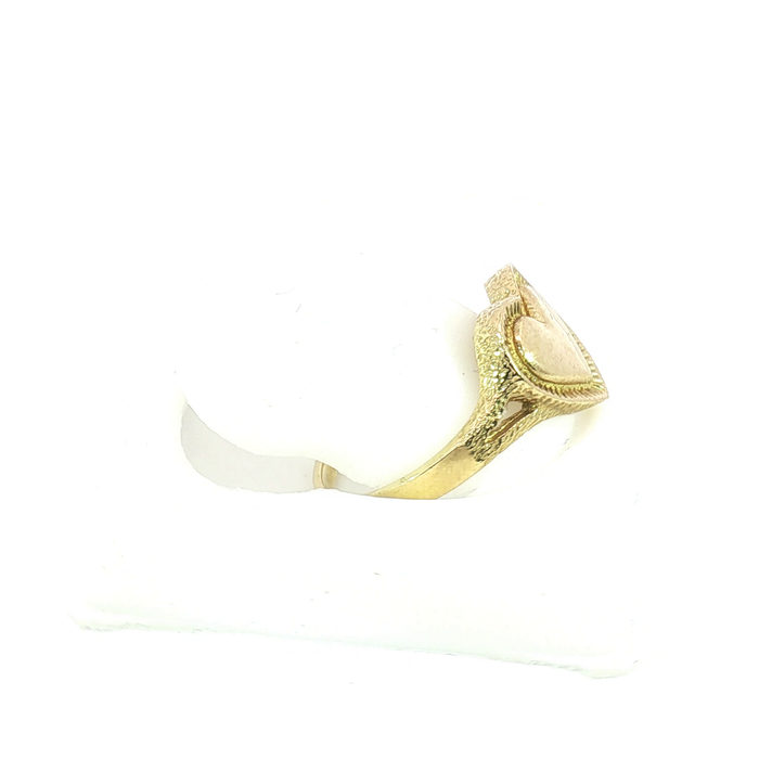 10K Yellow Gold Heart Ring
