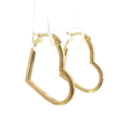10K Yellow Gold Heart-Shaped Hoop Earrings