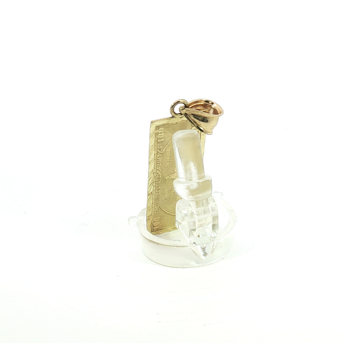 10k Yellow Gold Hundred Dollar Bill Money Pendant