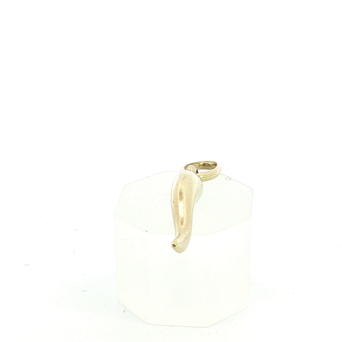 10K Yellow Gold Italian Horn Cornicello Pendant