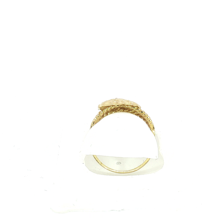 10K Yellow Gold Jesus Crown of Thorns Statement Ring