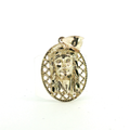 10K Yellow Gold Jesus Face Medallion Pendant - Medium