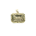 10k Yellow Gold Last Supper Engraved Pendant with Border