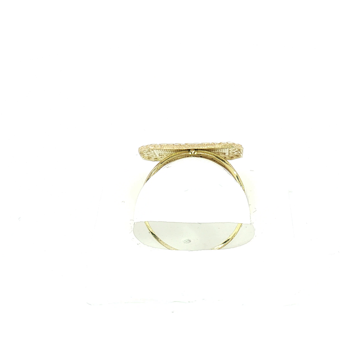 10K Yellow Gold Last Supper Nugget Ring