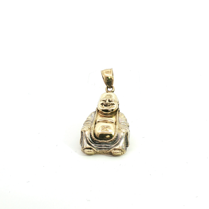 10K Yellow Gold Laughing Buddha Pendant