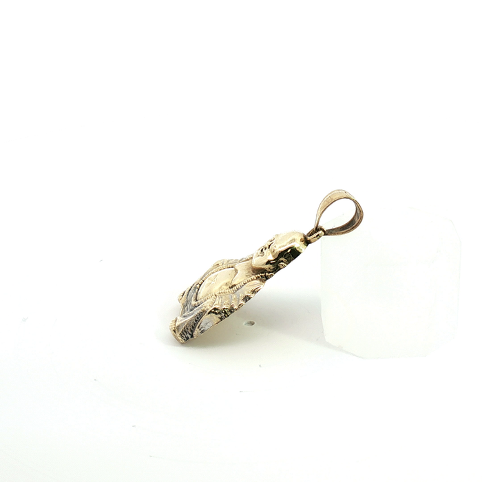 10K Yellow Gold Laughing Buddha Pendant