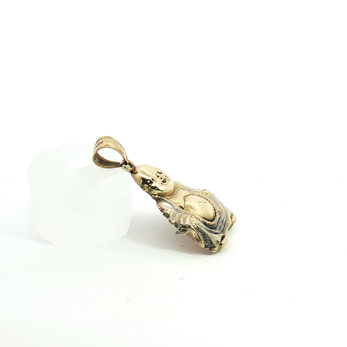 10K Yellow Gold Laughing Buddha Pendant
