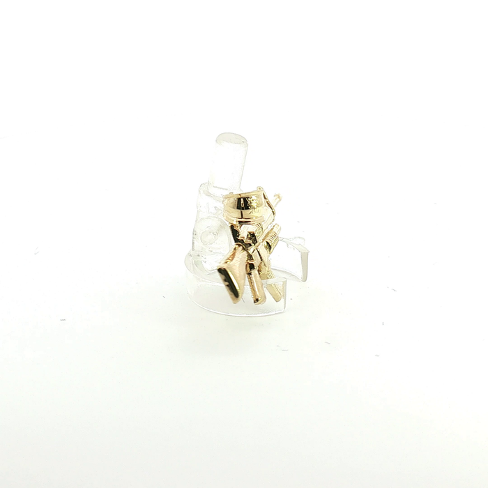 10K Yellow Gold M 16 Silhouette Pendant