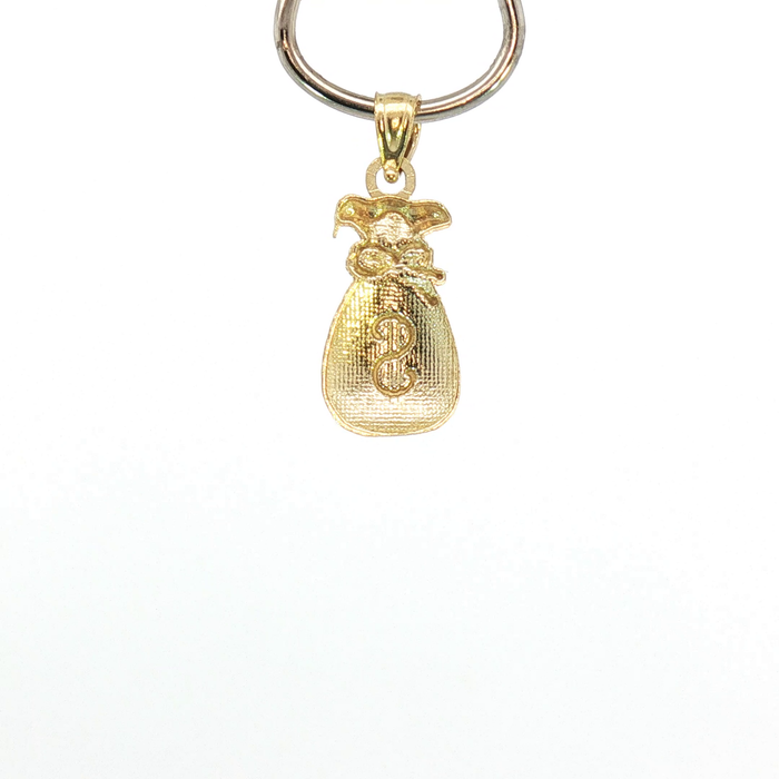 10K Yellow Gold Money Bag Pendant