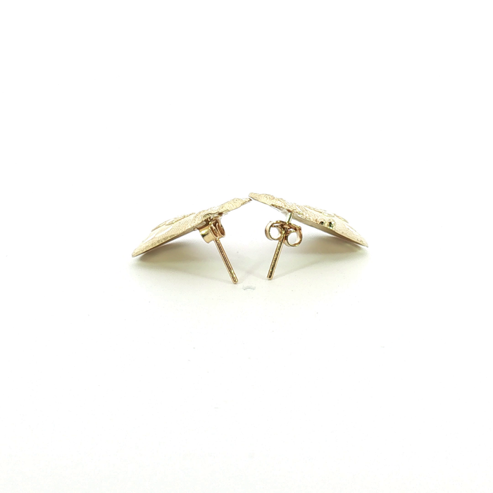 10K Yellow Gold Money Bag Stud Earrings - X-Small