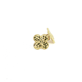 10K Yellow Gold Nugget Clover Stud Earrings