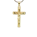 10K Yellow Gold Nugget Cross Pendant
