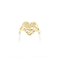 10K Yellow Gold Nugget Heart Ring
