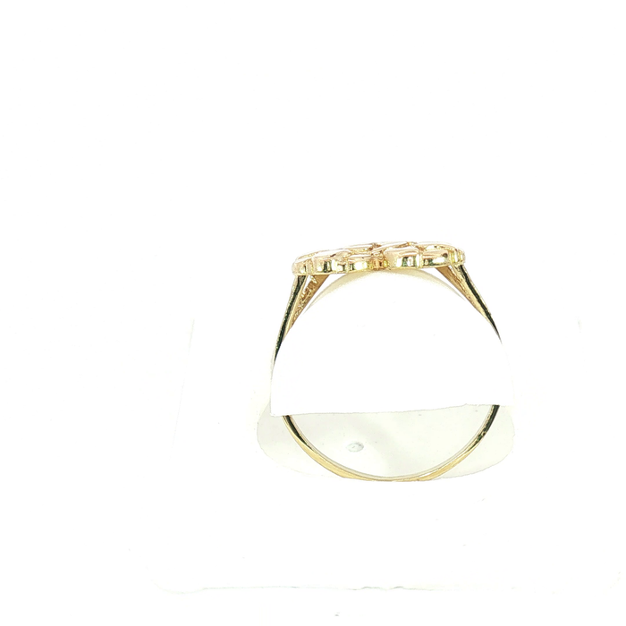 10K Yellow Gold Nugget Heart Ring