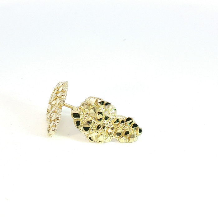 10K Yellow Gold Nugget Stud Earrings