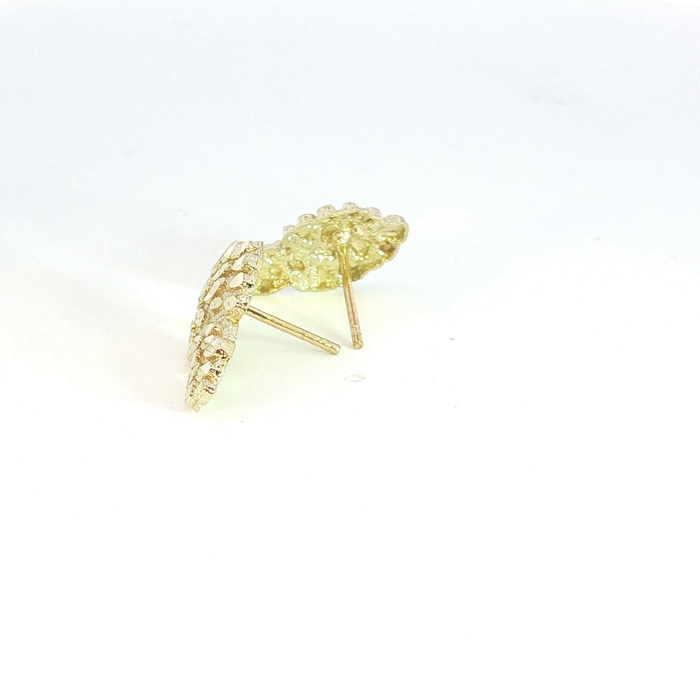 10K Yellow Gold Nugget Stud Earrings