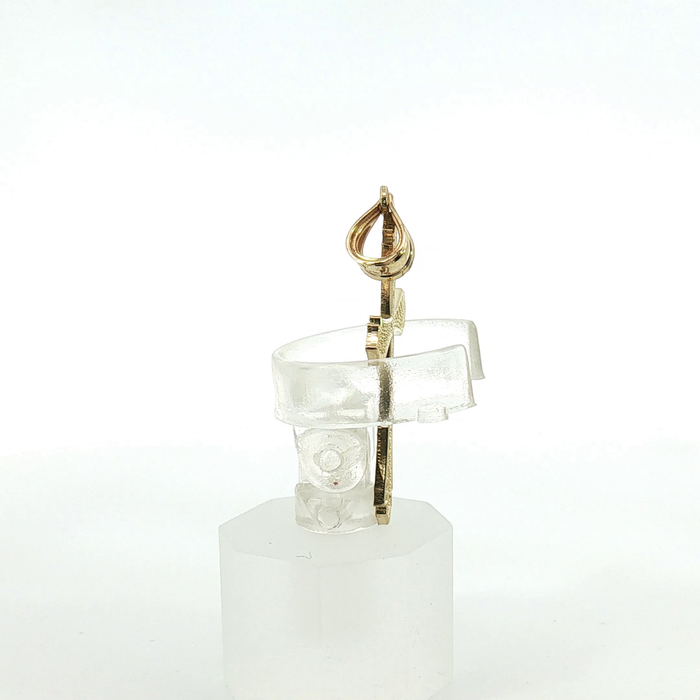 10k Yellow Gold Openwork Cross Pendant