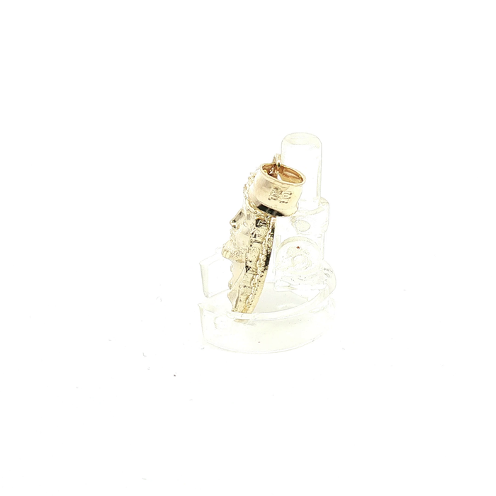 10k Yellow Gold Openwork Jesus Christ Round Pendant