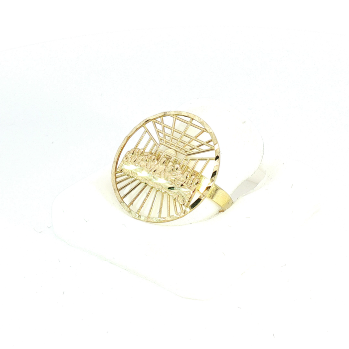 10K Yellow Gold Openwork Last Supper Ring