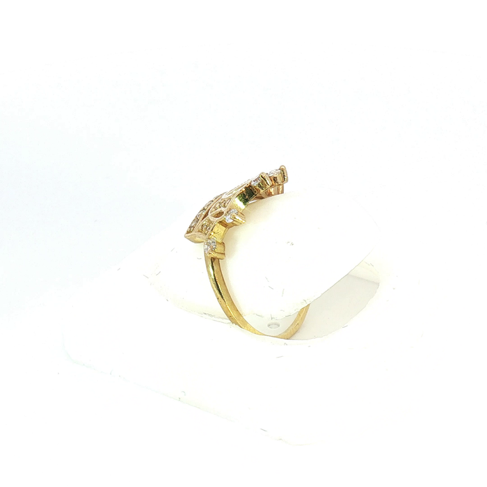 10K Yellow Gold Quinceañera Crown Ring