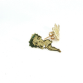 10K Yellow Gold Reclining Character Stud Earrings