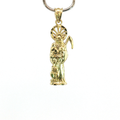 10K Yellow Gold Santa Muerte Pendant