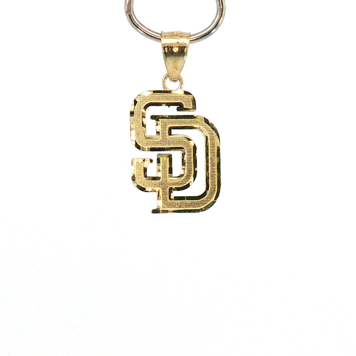 10K Yellow Gold SD Letter Pendant