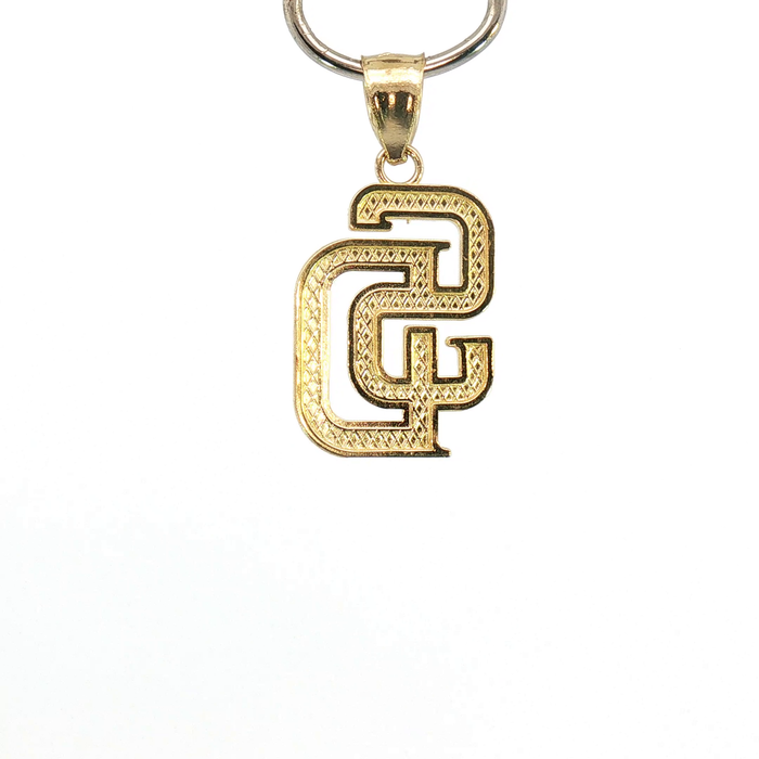 10K Yellow Gold SD Letter Pendant