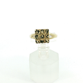 10K Yellow Gold Square Nugget Ring - Small