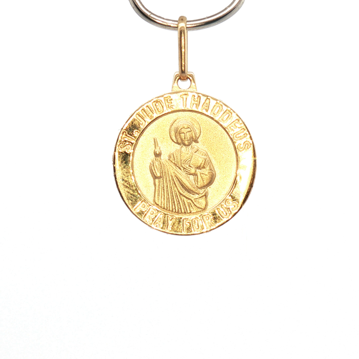 10K Yellow Gold St. Jude Thaddeus Medallion Pendant