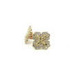 10K Yellow Gold Stone Cluster Stud Earrings