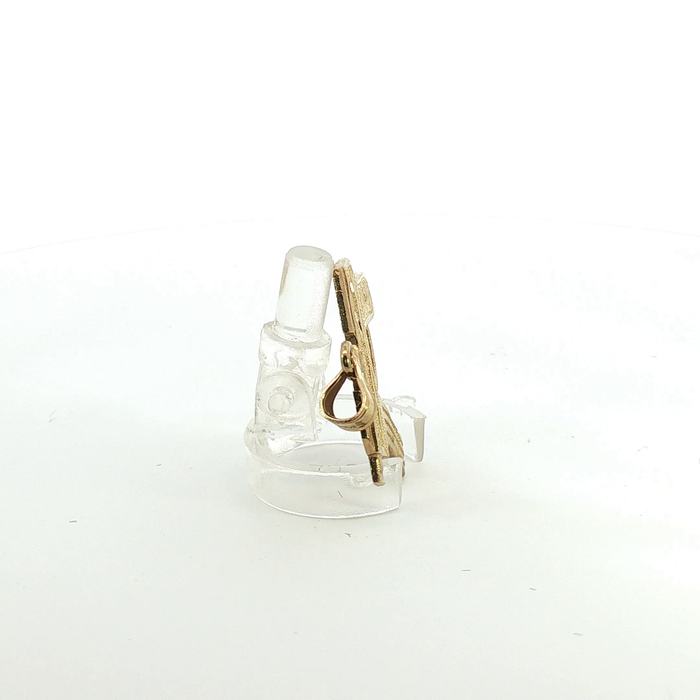 10K Yellow Gold Submachine Gun Pistol Pendant