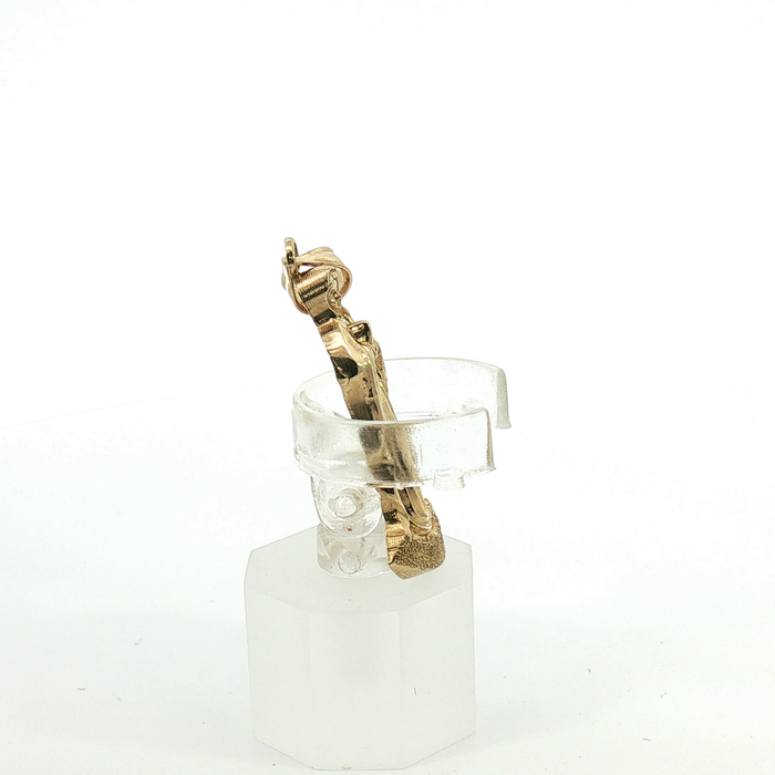10k Yellow Gold Virgin Mary Religious Figurine Pendant