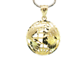 10K Yellow Gold World is Yours Pendant
