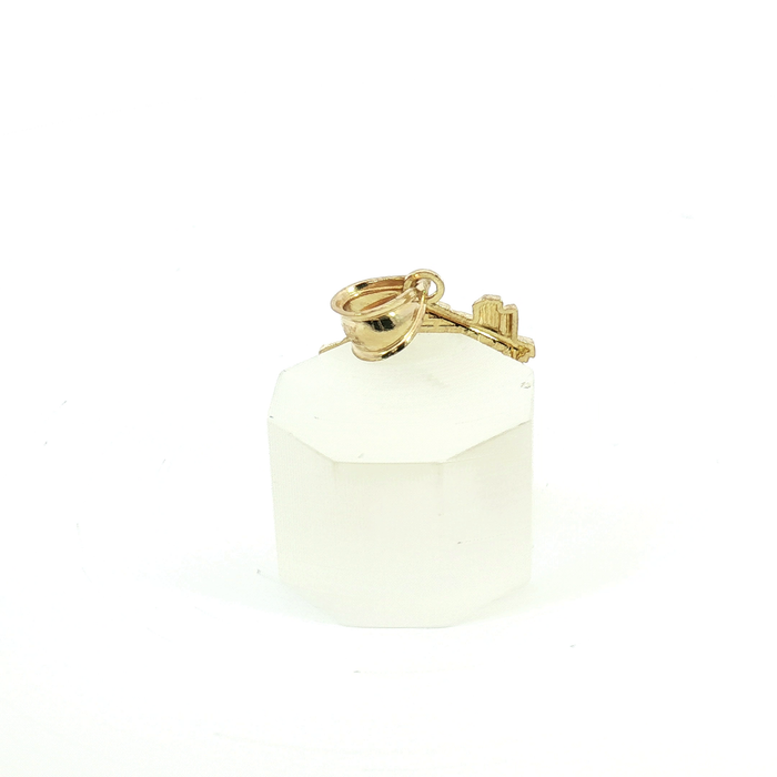 10k Yellow House Charm Pendant