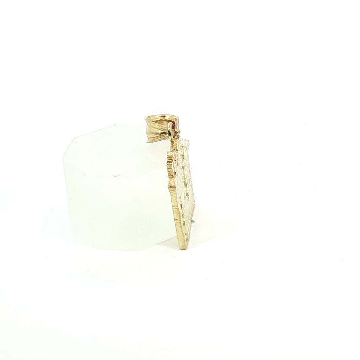 10k Yellow House Charm Pendant