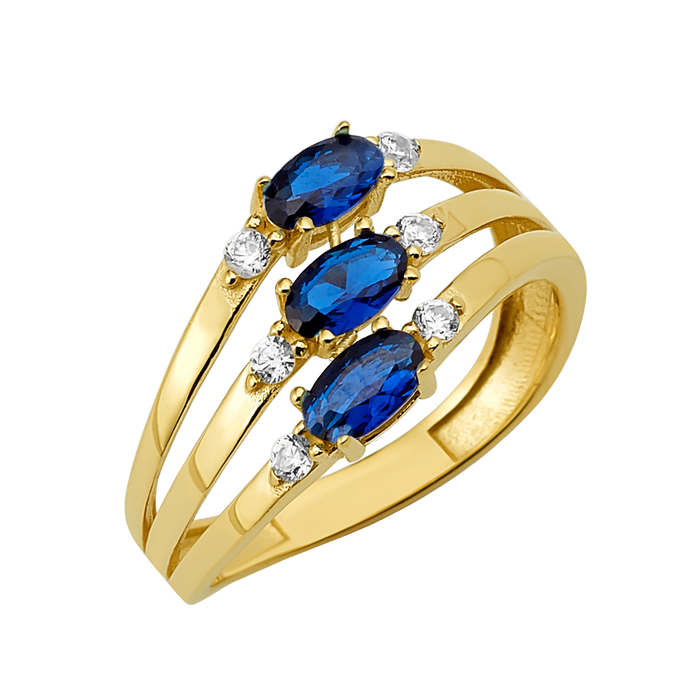 10k-14k-solid-gold-triple-stone-ring-newr-045-white-blue
