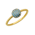 10K/14K Gold Dome Ring with Gemstones