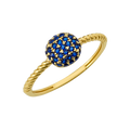 10K/14K Gold Dome Ring with Gemstones
