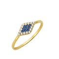 10K/14K Gold Marquise Cluster Ring with Gemstones