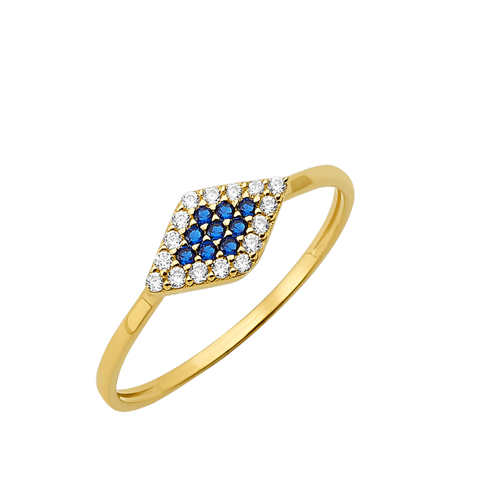 10K/14K Gold Marquise Cluster Ring with Gemstones