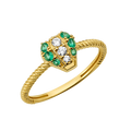 10K/14K Gold Cluster Ring Colored Gemstones