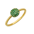 10K/14K Gold Dome Ring with Gemstones