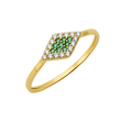 10K/14K Gold Marquise Cluster Ring with Gemstones