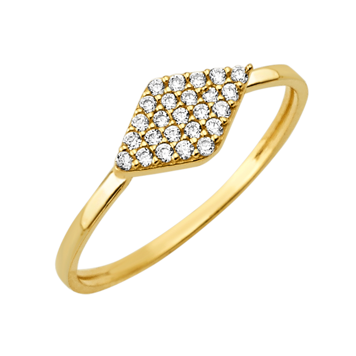 10K/14K Gold Marquise Cluster Ring with Gemstones