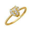 10K/14K Gold Cluster Ring Colored Gemstones