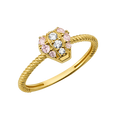 10K/14K Gold Cluster Ring Colored Gemstones